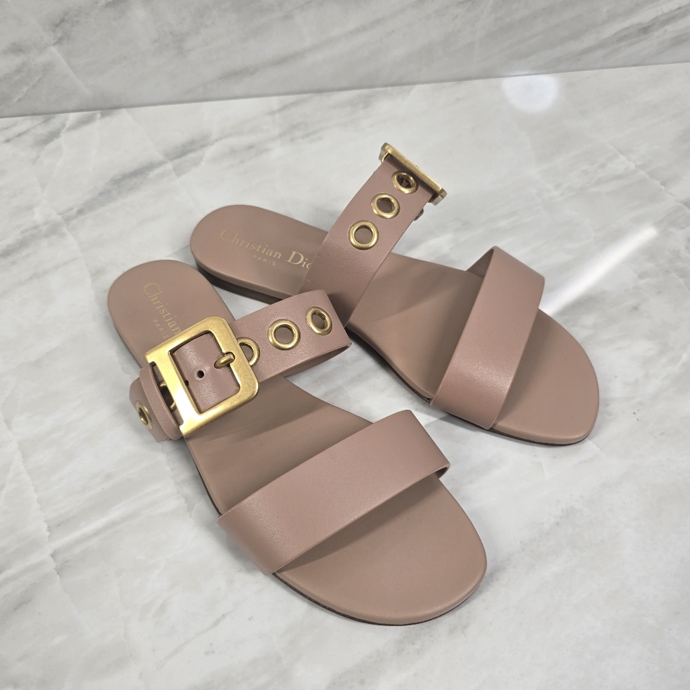 Christian Dior Sandals with Gold Buckle - Picture 7 of 9